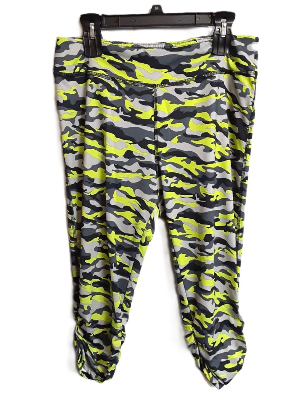 Hard Candy Sport Woman's Athletic Pants Size LG Pullon Camo Ruched at Bottom
